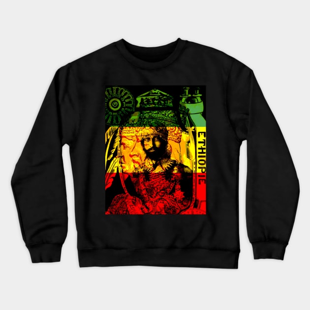 Rasta Haile Selassie Natural Mystic Lion of Judah Crewneck Sweatshirt by rastaseed